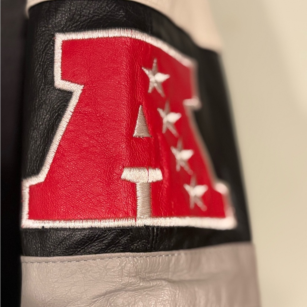 Patriots Genuine Leather Embroidered Jacket - Picture 3 of 9